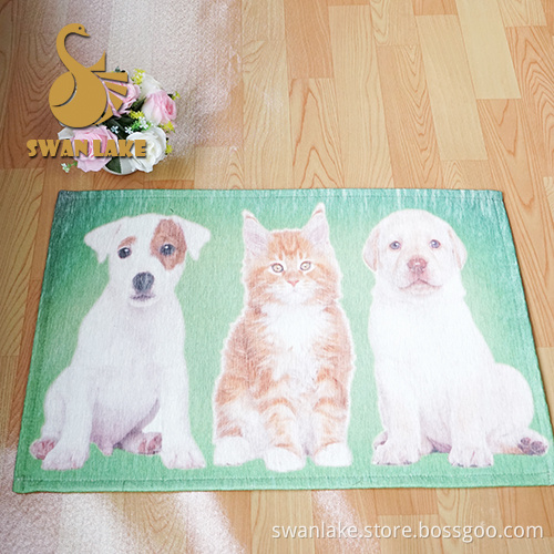 New Kind short plush printed carpet with nonwoven backing